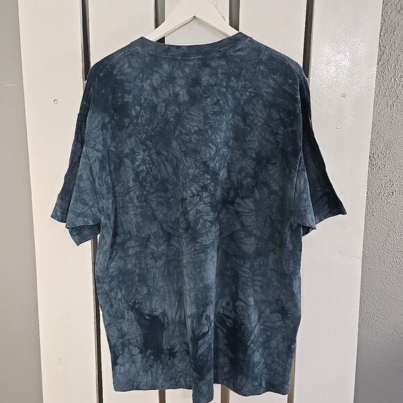 The Mountain Eagle Patriot‎ Pilot Tie-Dye TShirt XL Blue Vincent Hie Animal USA - Picture 2 of 7